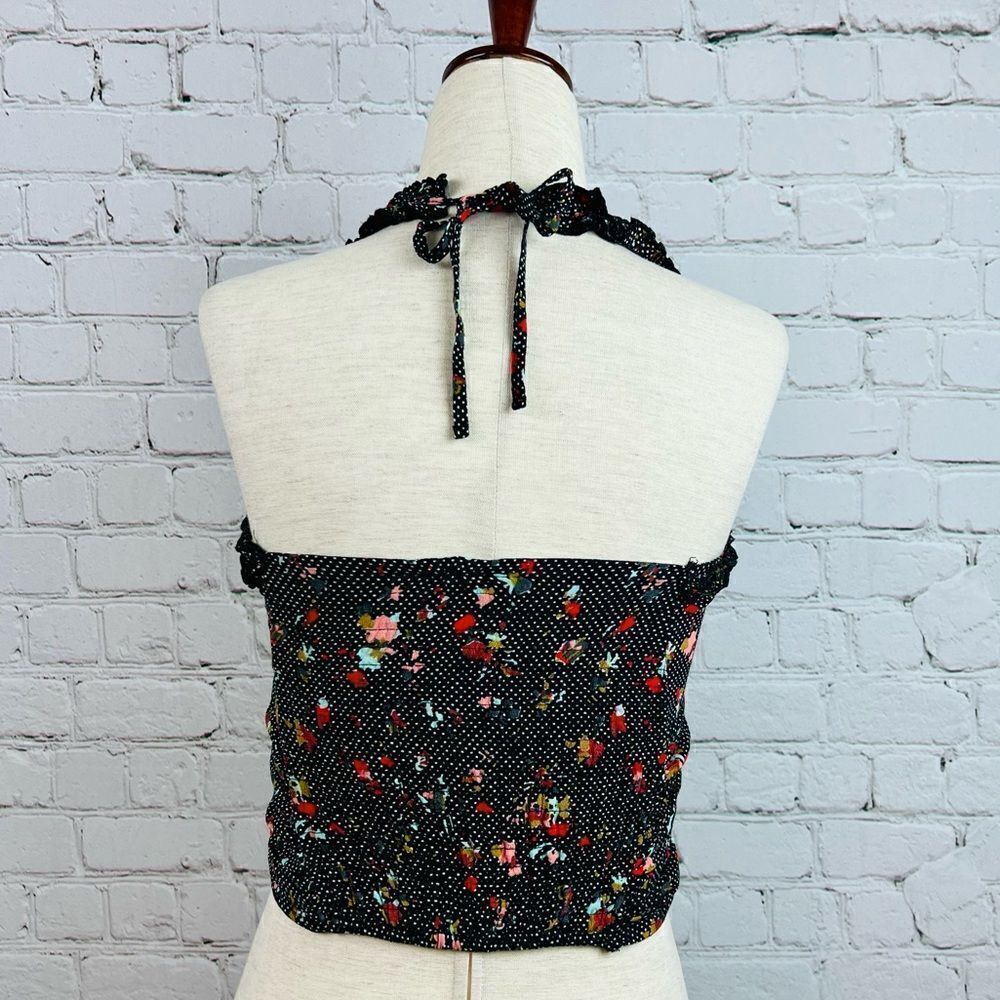 Free People Suns Out Floral Smocked Cropped Halter Top - Picture 7 of 14